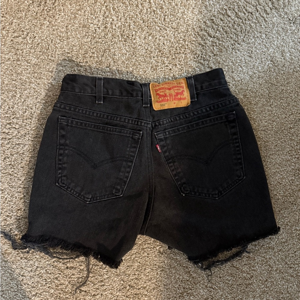 Vintage Levi's Black Denim Shorts